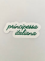 Italian princess vinyl sticker