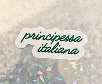 Italian princess vinyl sticker