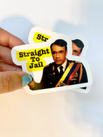 Parks and Rec vinyl sticker art Straight to Jail