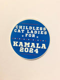 Kamala Harris vinyl sticker cat lady