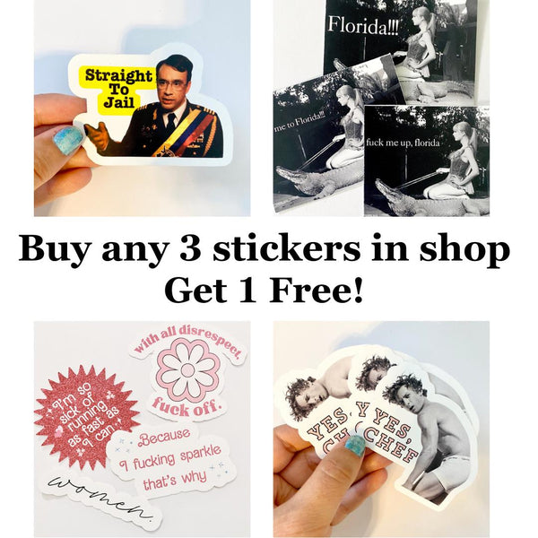 Buy 3 get 1 free stickers set vinyl sticker SALE