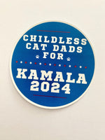 Kamala Harris vinyl sticker cat lady dog mom dad