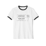 Kamala Harris Unisex Cotton Ringer T-Shirt shirt quote you think you just fell out of a coconut tree president 2024 funny gift