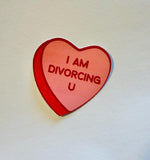 Divorce Candy Heart Sticker