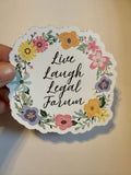 Live Laugh Legal Forum Sticker
