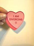 Divorce Candy Heart Sticker