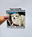 I Practiced This Week Sticker
