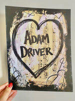 ADAM DRIVER "Heart Adam Driver" - ART PRINT