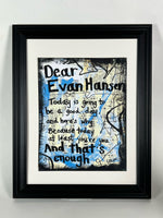 DEAR EVAN HANSEN "Today is going to be a good day" - ART PRINT