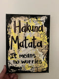 THE LION KING "Hakuna Matata" - CANVAS