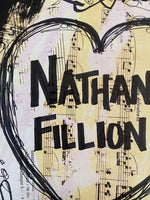 NATHAN FILLION "Heart Nathan Fillion" - ART PRINT