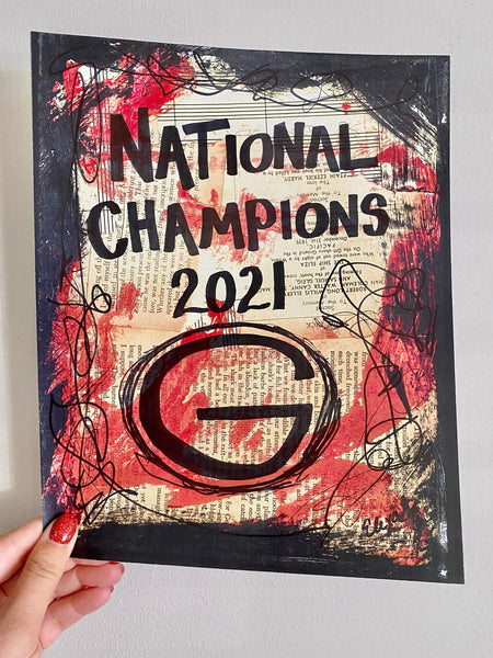 UGA "National Champions 2021" - ART PRINT
