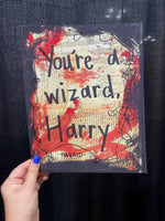 HARRY POTTER "You're a wizard, Harry" - ART PRINT