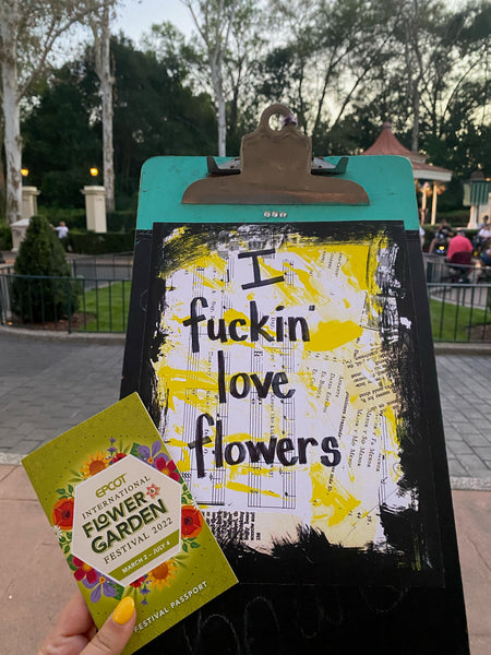 FLOWERS "I fuckin love flowers" - CANVAS
