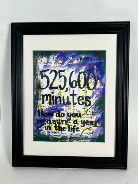 RENT "525,600 minutes" - ART PRINT