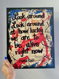 HAMILTON "Look around look around at how lucky we are to be alive right now" - CANVAS