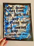 ERIC WHITACRE "What dreams may come both dark and deep on flying wings and soaring sea" - ART PRINT
