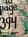 HARRY POTTER "Turn to page 394" - CANVAS