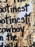 TOY STORY "He's the rootinest tootinest cowboy in the wild wild west" - CANVAS