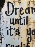 DISNEY WORLD "Dream until it's your reality" - ART PRINT