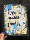 LILO AND STITCH "Ohana means family" - CANVAS