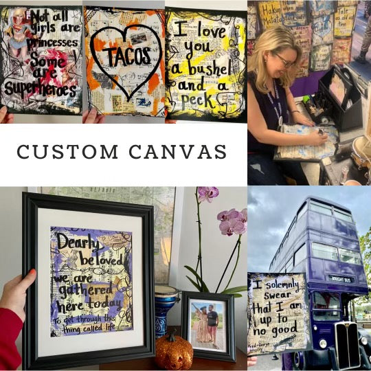 CUSTOM CANVAS: Various Colors and Sizes