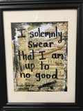 HARRY POTTER "I solemnly swear that I am up to no good" - CANVAS