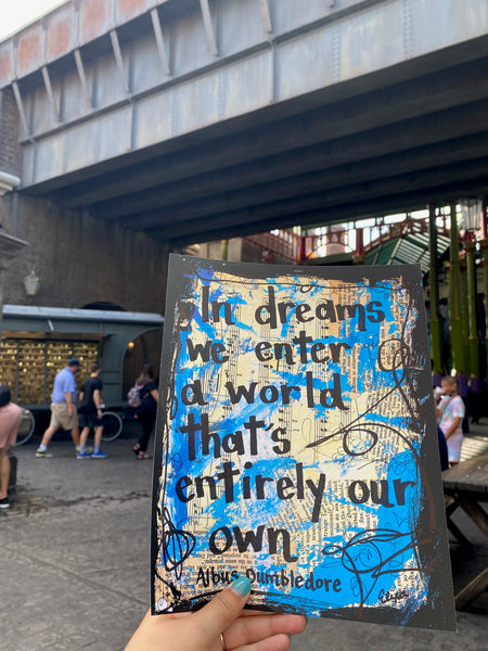 HARRY POTTER "In dreams we enter a world that's entirely our own" - CANVAS