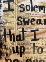 HARRY POTTER "I solemnly swear that I am up to no good" - CANVAS