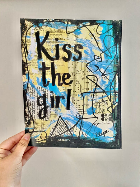 THE LITTLE MERMAID "Kiss the girl" - ART PRINT