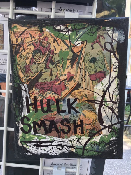 THE HULK "Hulk smash" Comic Book - CANVAS