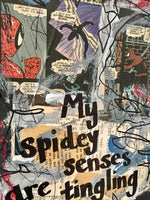 SPIDER-MAN "My spidey senses are tingling" Comic Book - CANVAS