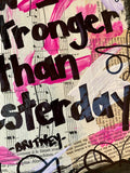 BRITNEY SPEARS "Cause now I'm stronger than yesterday" - ART PRINT