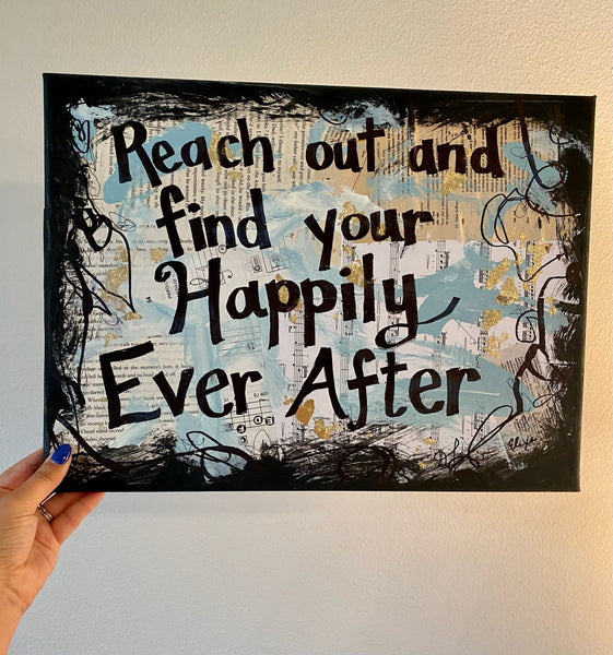 DISNEY WORLD "Reach out and find your happily ever after" - CANVAS