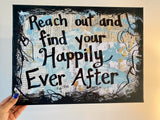 DISNEY WORLD "Reach out and find your happily ever after" - CANVAS