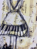 MUSIC Piano dress ballerina girl illustration - ART