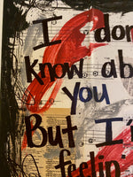TAYLOR SWIFT "I don't know about you. But I'm feelin' 22" - CANVAS