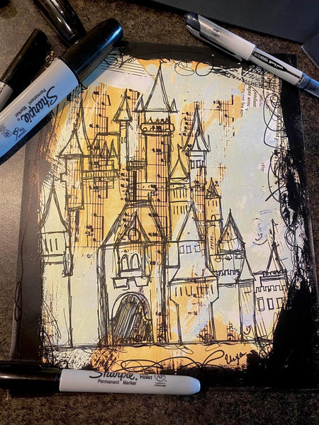 DISNEY WORLD - Cinderella's Castle Illustration - ART PRINT