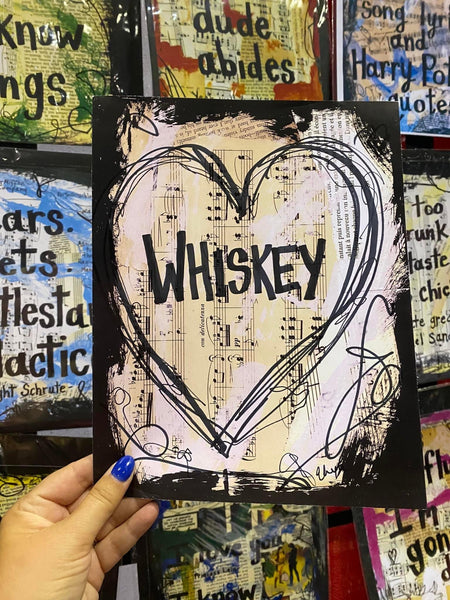 DRINKS "I heart Whiskey" - CANVAS