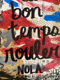 NEW ORLEANS "Laissez les bon temps rouler red and blue" - CANVAS