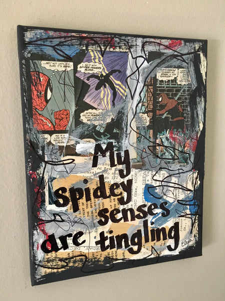 SPIDER-MAN "My spidey senses are tingling" - Comic Book ART PRINT