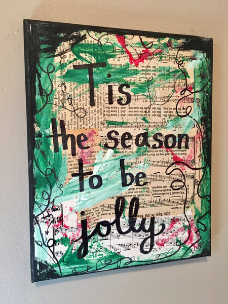 CHRISTMAS "Tis the season to be jolly" - CANVAS