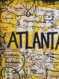 ATLANTA MAP "Atlanta yellow" - ART PRINT