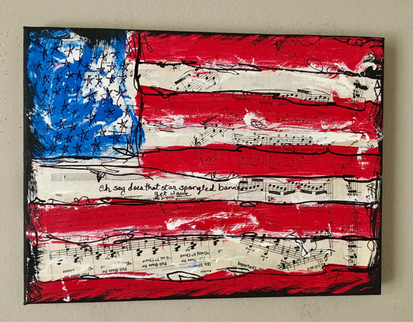 Fourth of July "Star-spangled banner" - CANVAS