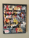 IRON MAN "Sometimes you gotta run before you can walk" Comic Book - CANVAS