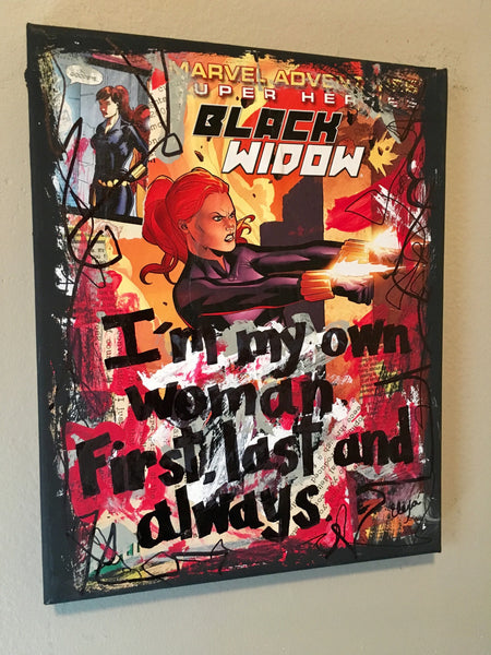 BLACK WIDOW "I'm my own woman first, last and always" - Comic Book CANVAS