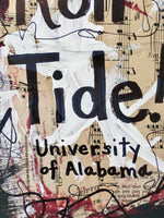 UNIVERSITY OF ALABAMA "Roll Tide!" - ART PRINT