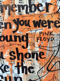 PINK FLOYD "Remember when you were young, you shone like the sun" - CANVAS