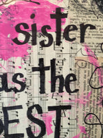 SISTERS "My sister has the best sister" - CANVAS