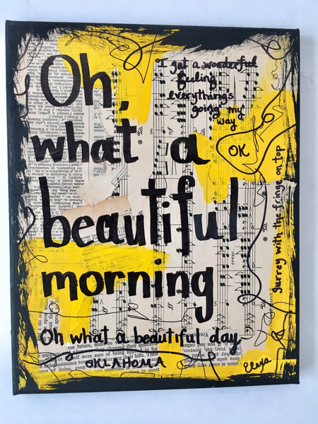 OKLAHOMA "Oh what a beautiful morning" - ART PRINT